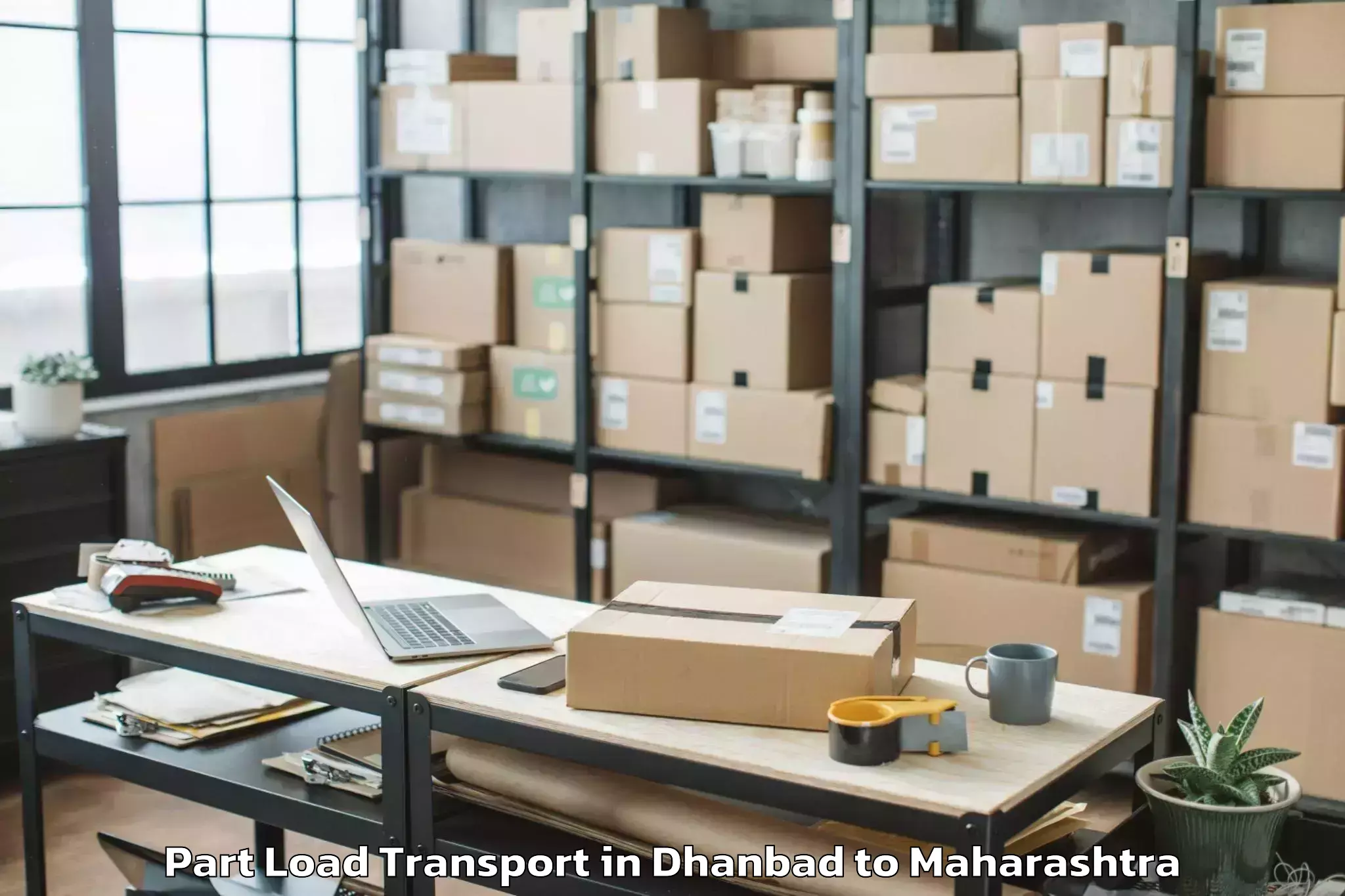 Book Dhanbad to Dharashiv Part Load Transport Online